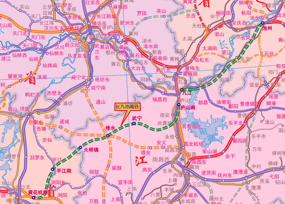 九江一長(zhǎng)沙高鐵規(guī)劃 南京至九江高鐵規(guī)劃路線圖